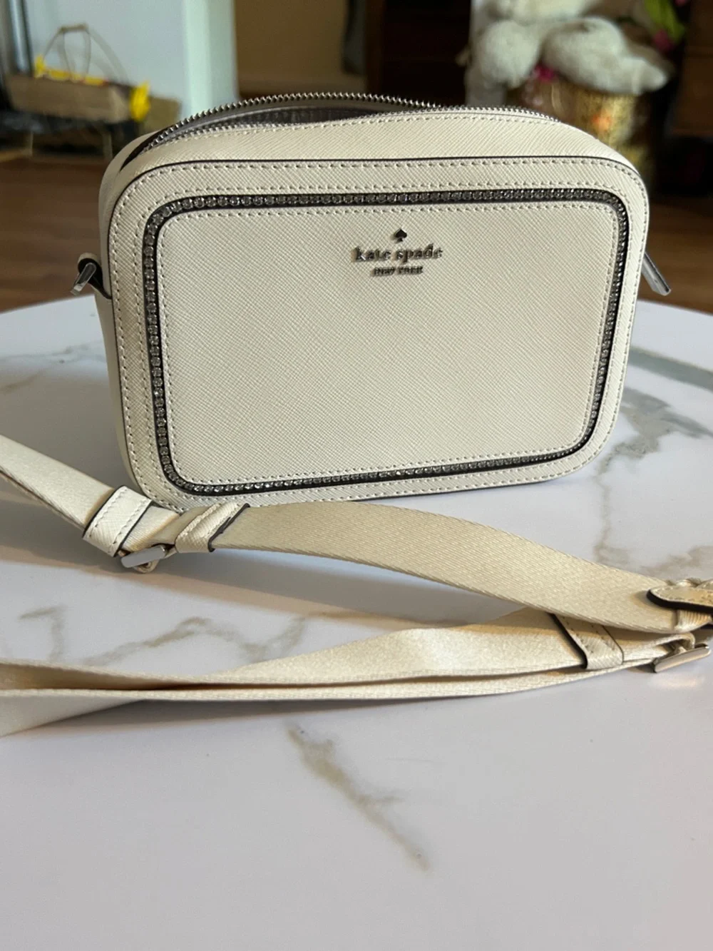 kate spade Madison Mini Camera Bag with crystal-trim zipper